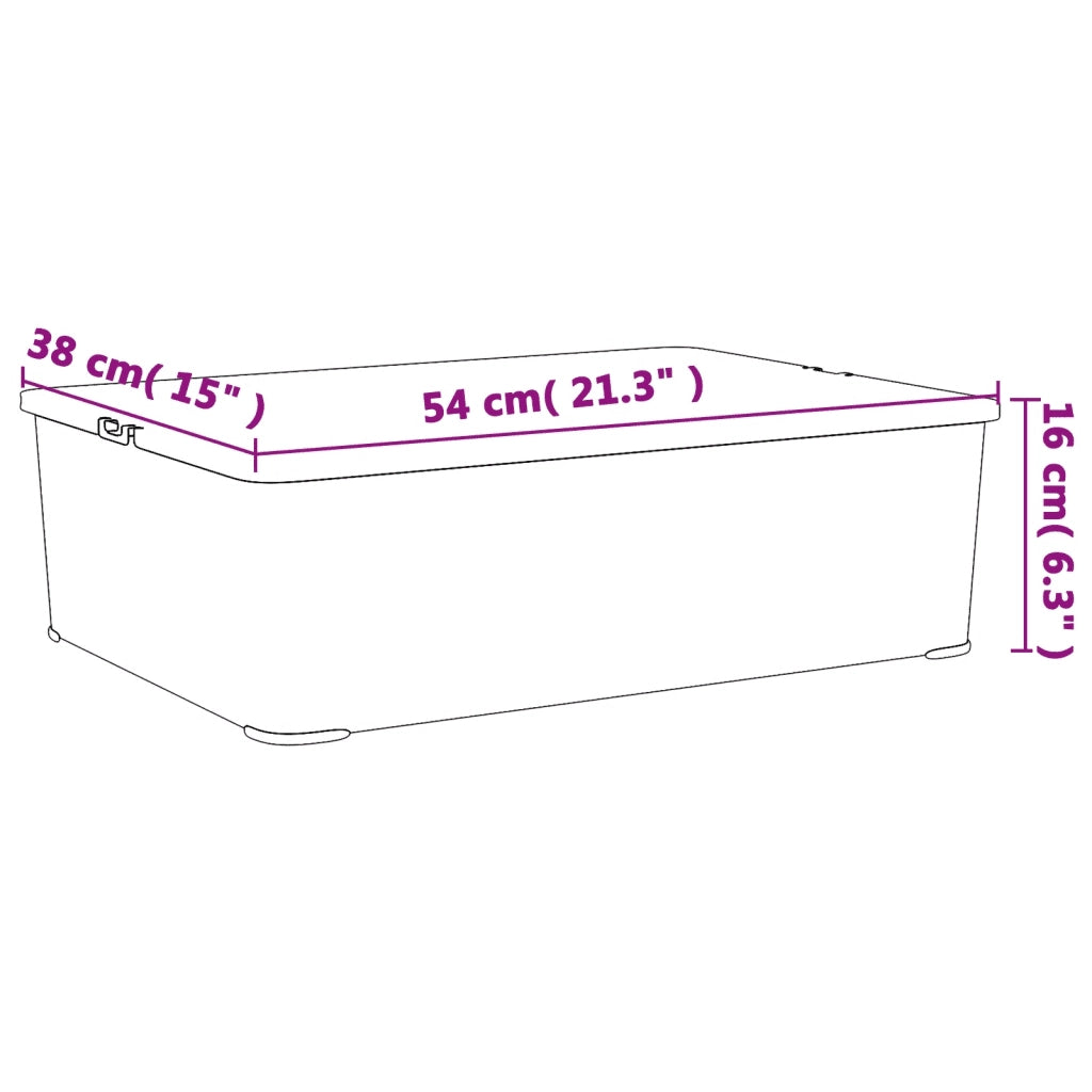 Contenitori in Plastica 3 pz 25 L Impilabili CFW3180259