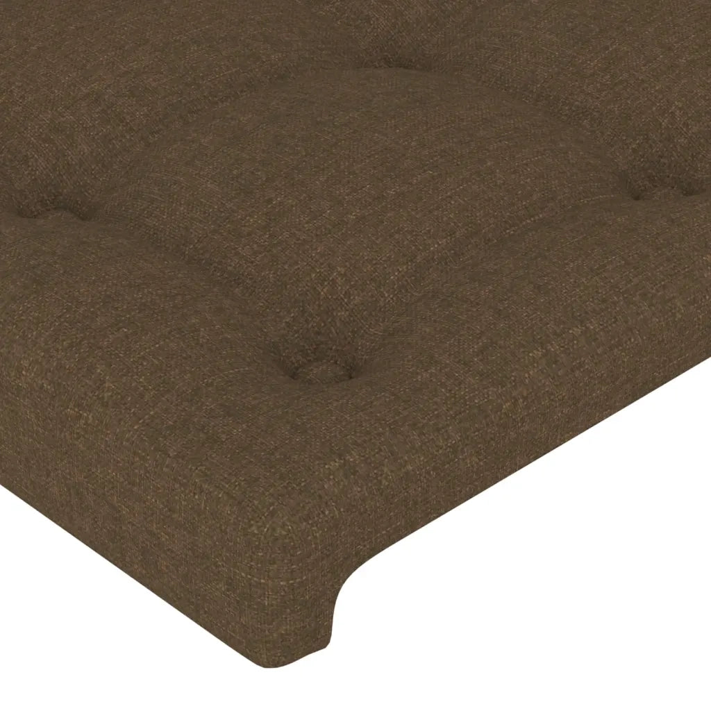 Testiera ad Orecchio Marrone Scuro 103x16x78/88 cm in Tessuto 3119195