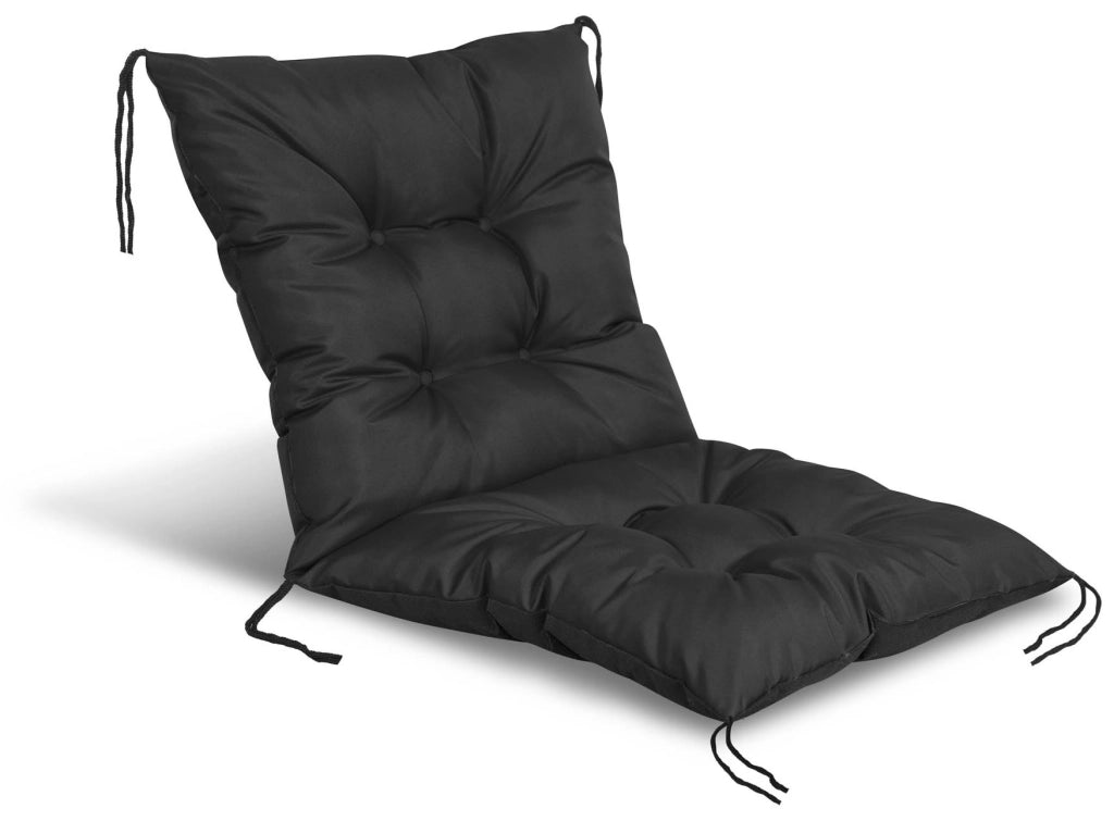 AIO FACTORY Cuscino da giardino impermeabile nero 50x50x80 cm