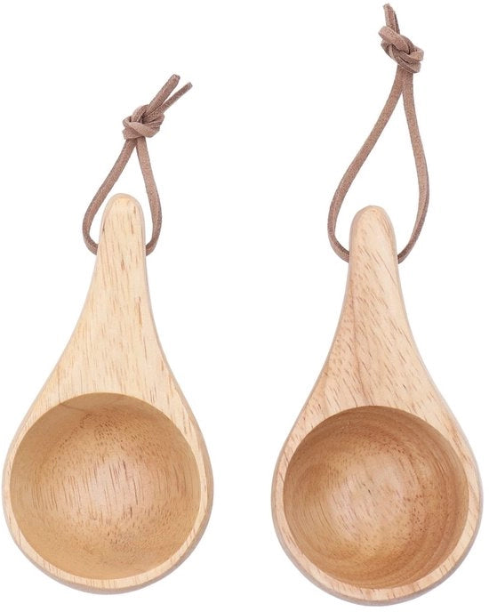 Campingmoka in Legno di Resina - 25 ml - Design Portatile - 2 Pezzi - Materiale di Alta Qualità - Bicchiere per Camping