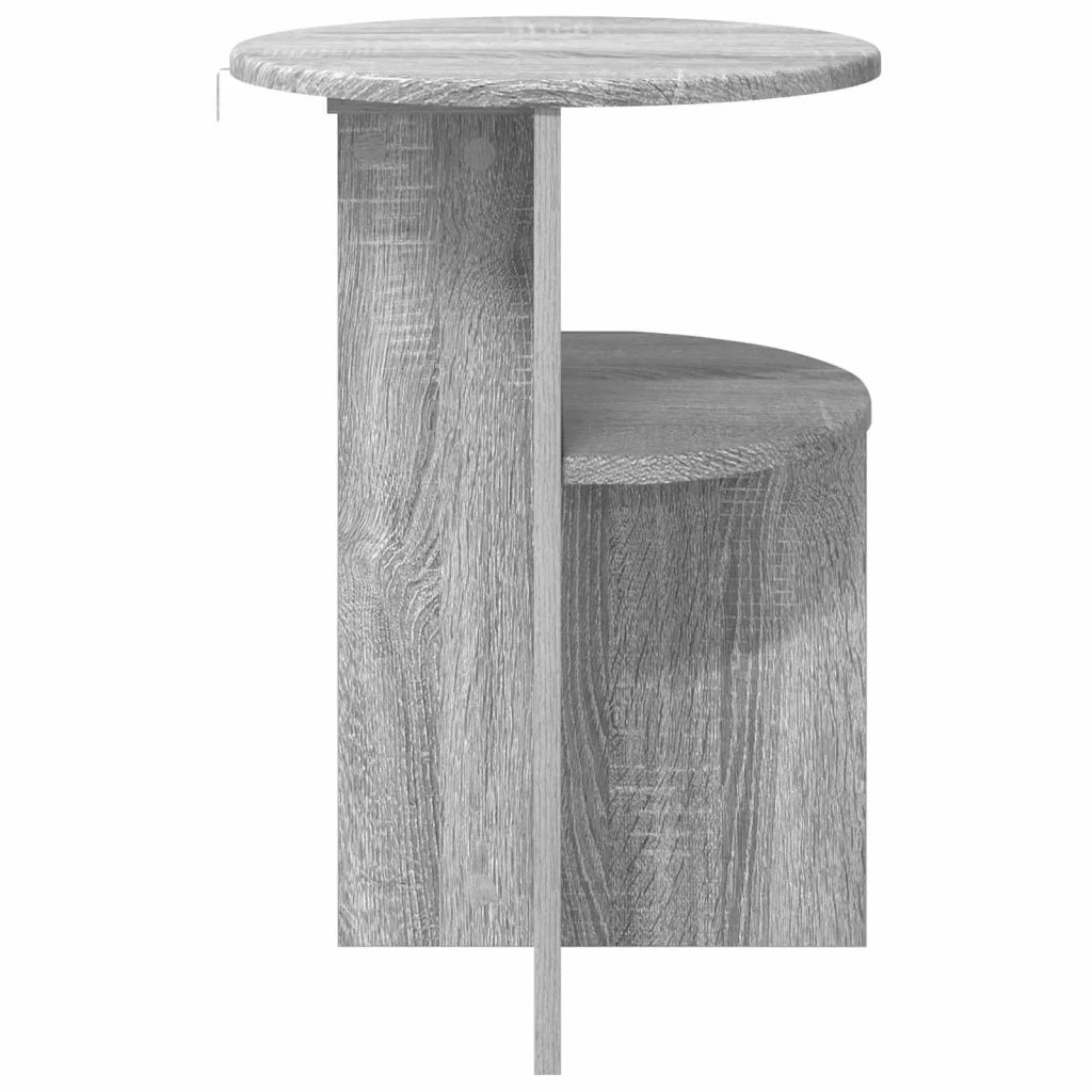 Tavolo laterale con archiviazione Grigio Sonoma Ø 39,5 x 55 cm 8001025