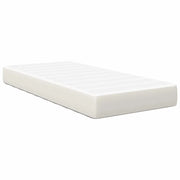 Letto singolo | Letto per adulti | Materasso da Letto con materasso Crema 80 x 200 cm Tessuto