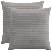 Federa 2 pcs HEERLEN Grigio Chiaro 80 x 80 cm corduroy 913581