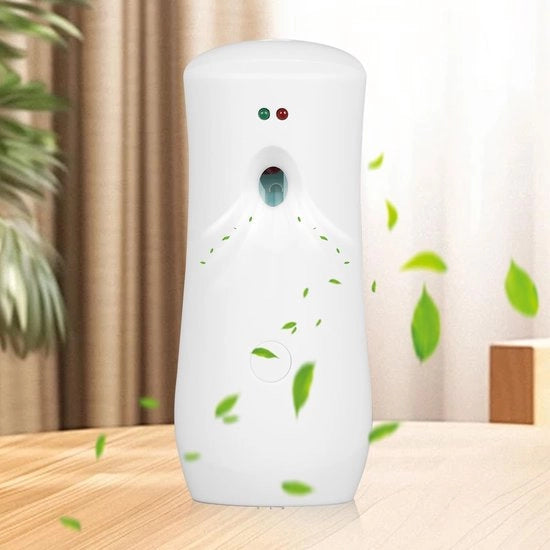Dispensatore di Parfum Automatico - Rinfrescante l'aria - Timer - Diffusore per pavimento/Sfogliatore - Adatto per uso domestico/uffici - 90 x 90 x 212 mm