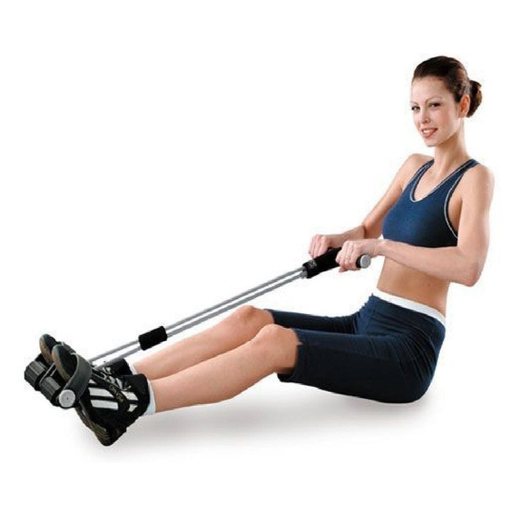 Trade Shop - Elastico Con Pedali Tummy Trimmer Allenamento Muscoli Addominali Gambe Braccia -