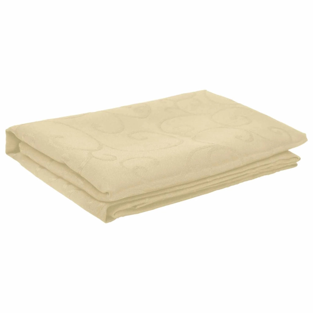 Tovaglia da Tavolo 5 pz Quadrato Bianco Crema 110 x 110 cm 42040419