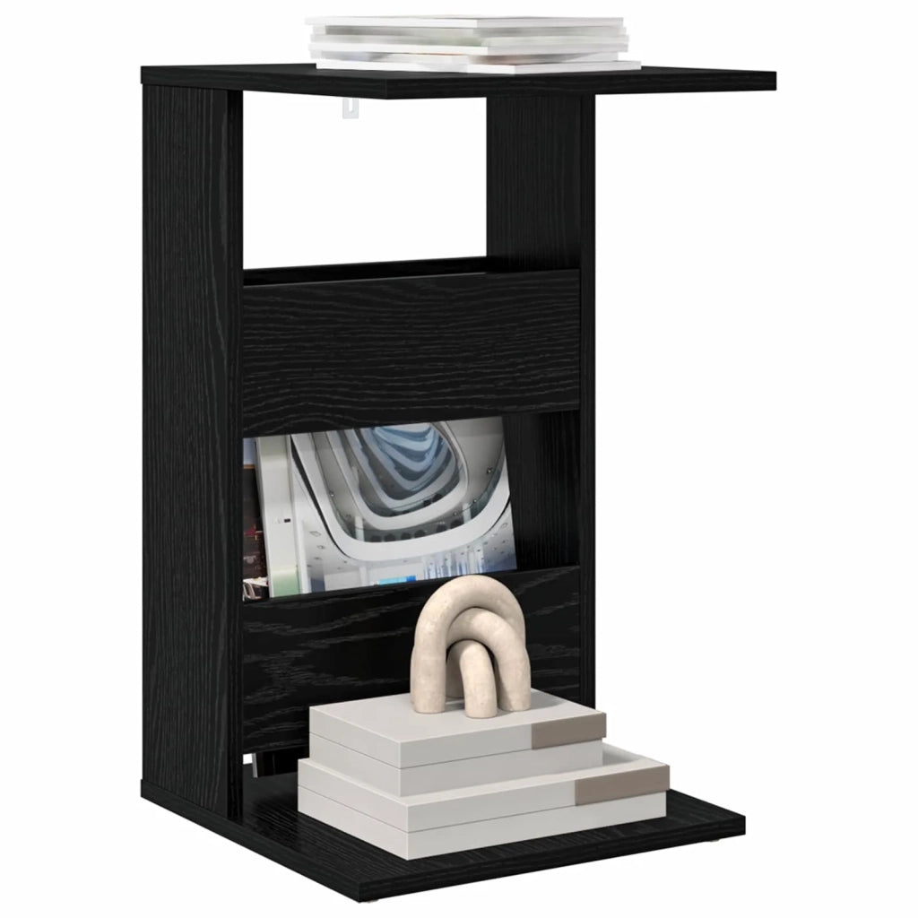 Tavolo laterale Rovere Nero 40 x 35 x 60,5 cm Legno multistrato 8000341