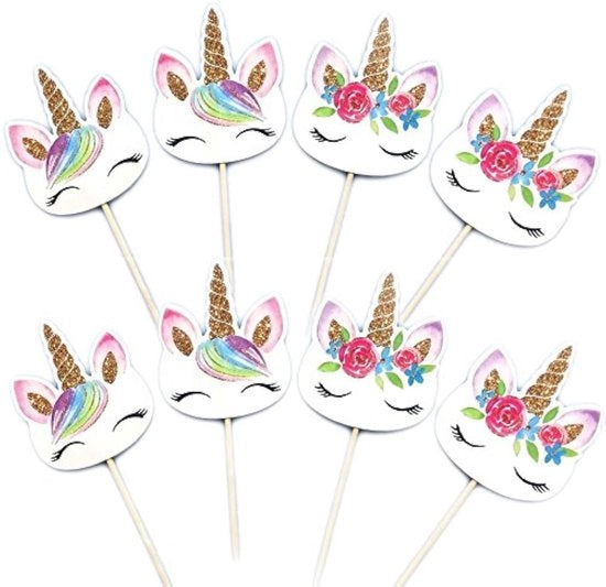 Decorazioni per Cupcake 48 pezzi - Decorazione per Torta Bicolora - Festa di Compleanno - Festa di Matrimonio - Feste Tematiche - Decorazione in Carta di Alta Qualità