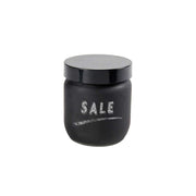 BARATTOLO IN VETRO SATINATO TONDO DA 425ML PER SALE COLORE NERO
