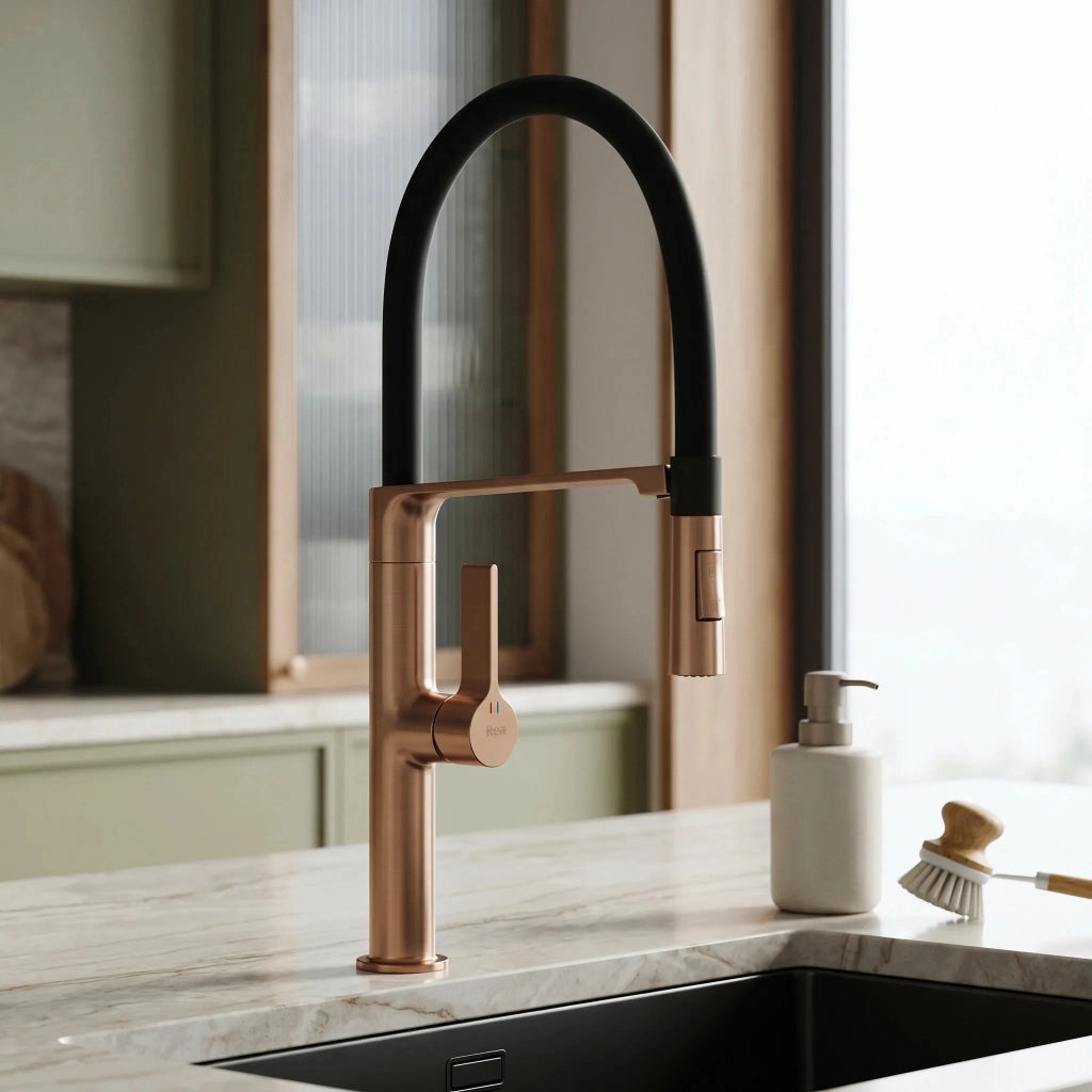 Rubinetto Da Cucina Rea Lago Brush Copper