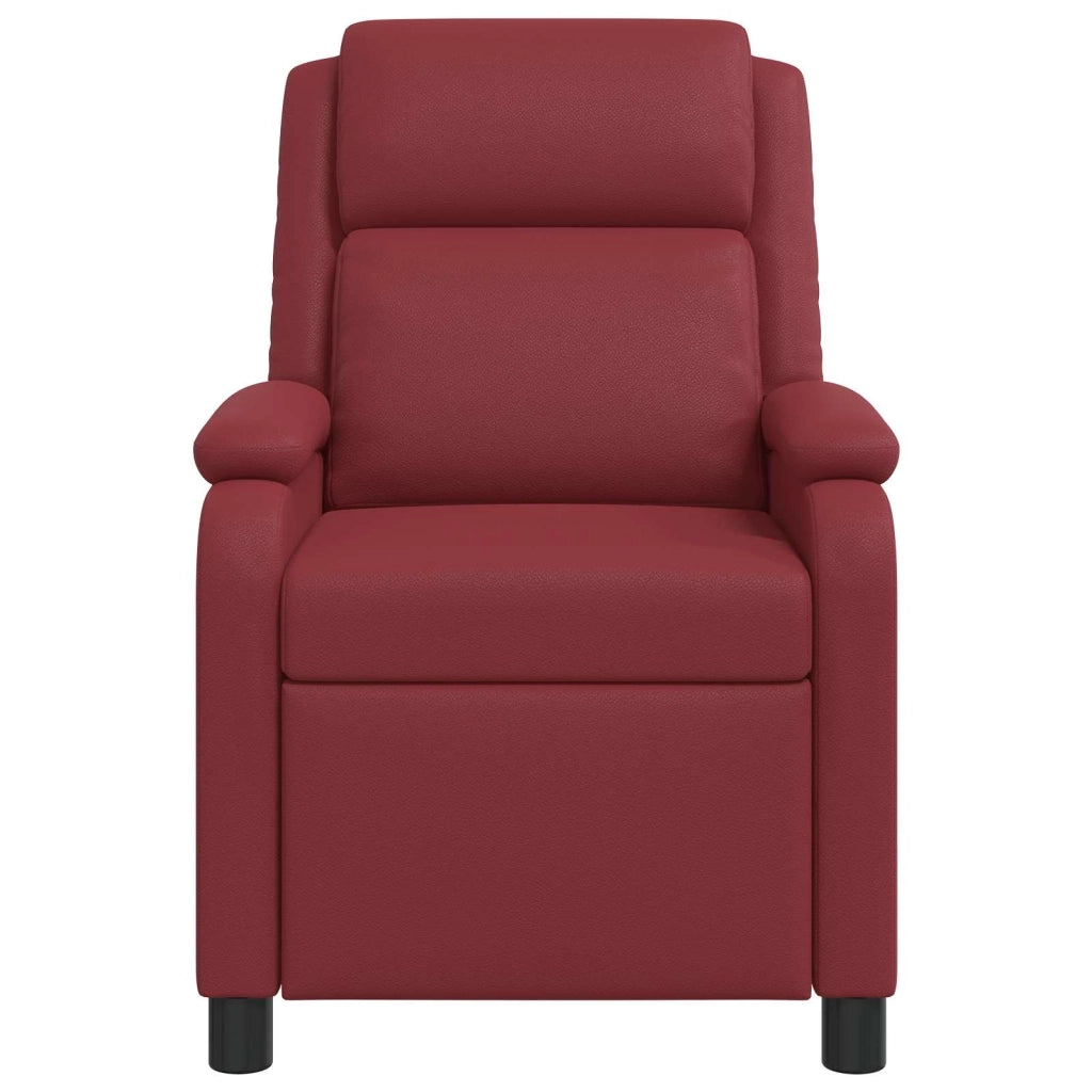 Poltrona reclinabile Rosso Vino Similpelle 42034845