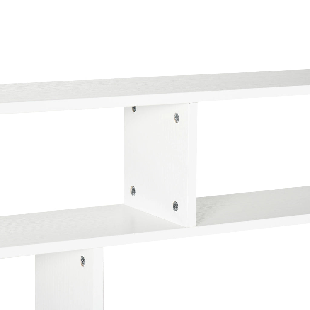 Libreria a Parete Scaffale Sospeso 7 Scomparti Aperti Stile Moderno ¨C Xylo ¨C Bianco 94x19,5x80 cm