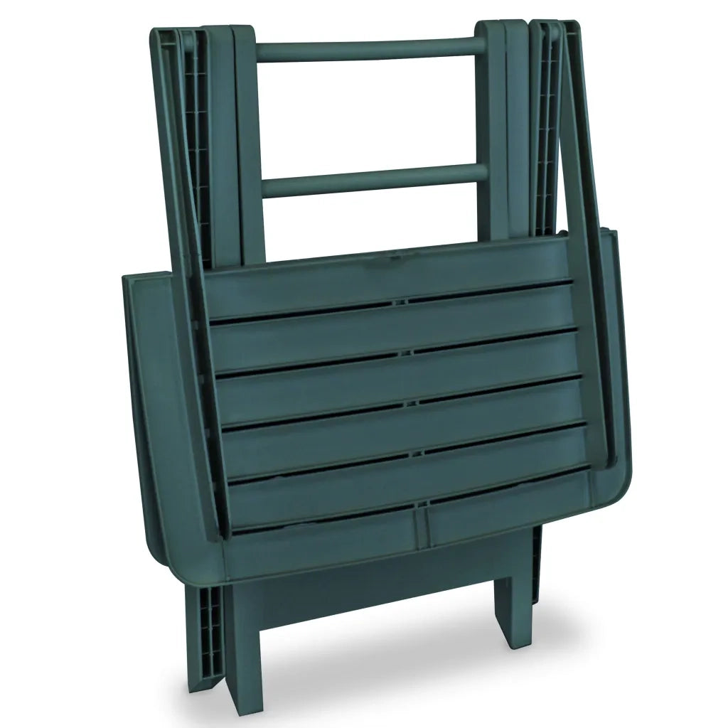 Set da Bistrot 3 pz Pieghevole in Plastica Verde 43582