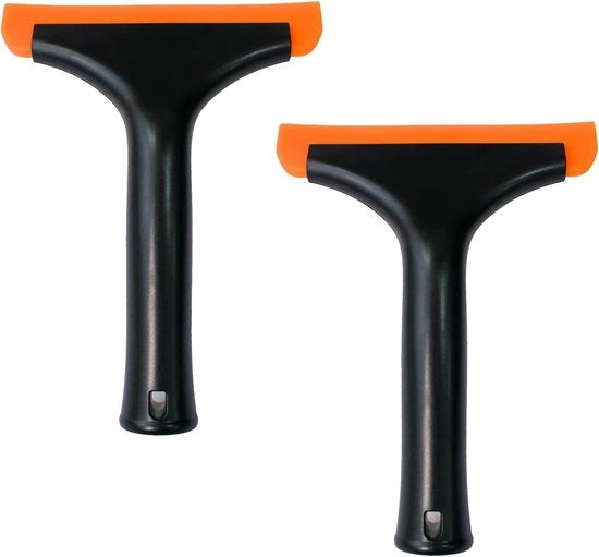 Raccattaparabrezza in silicone per auto - 2 pezzi - nero - per pulizia