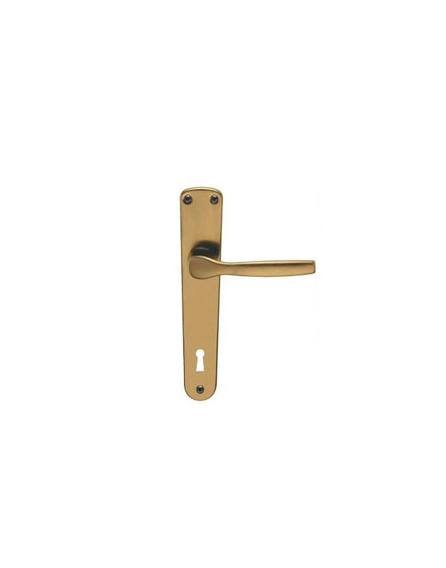 MANIGLIA 'GINEVRA' CON PLACCA Foro Yale - colore bronzo - BRIALMA