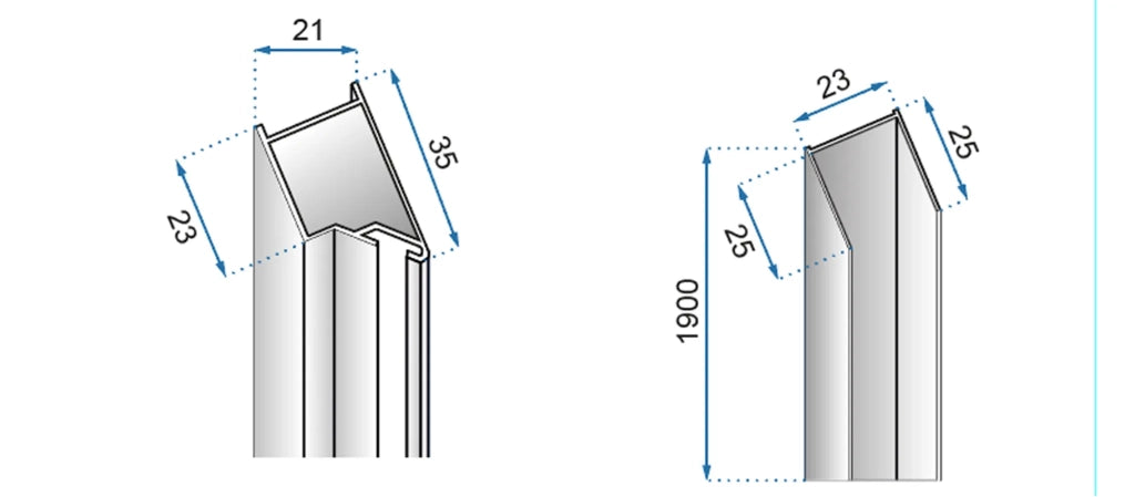 Profilo Magnetico Di Chiusura Per Porte Molier Chrome