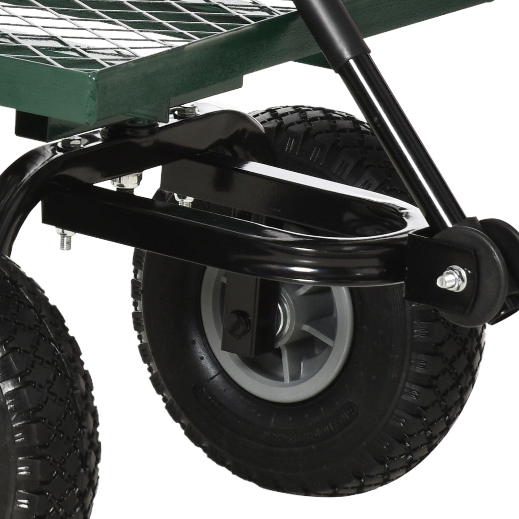 Carrello Giardino in Acciaio ¨C Minimal ¨C Nero e Verde 94x48.5x100 cm