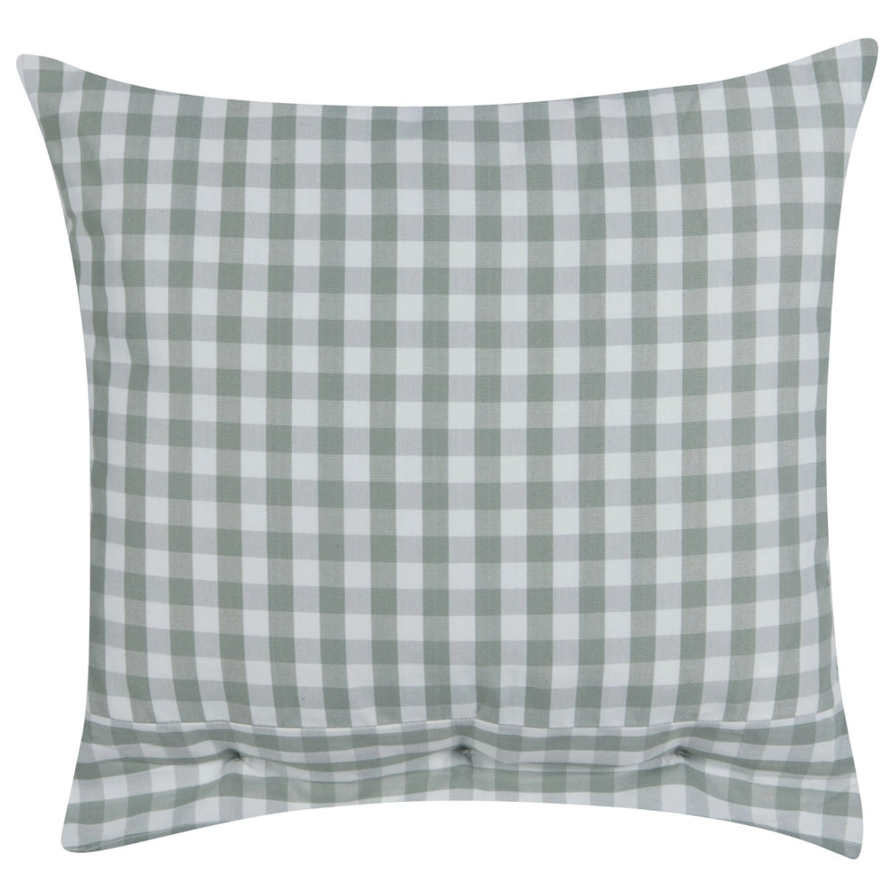 Set di 2 cuscini decorativi verde e bianco con motivo a scacchi quadrato con bottoni 45 x 45 cm soggiorno camera da letto