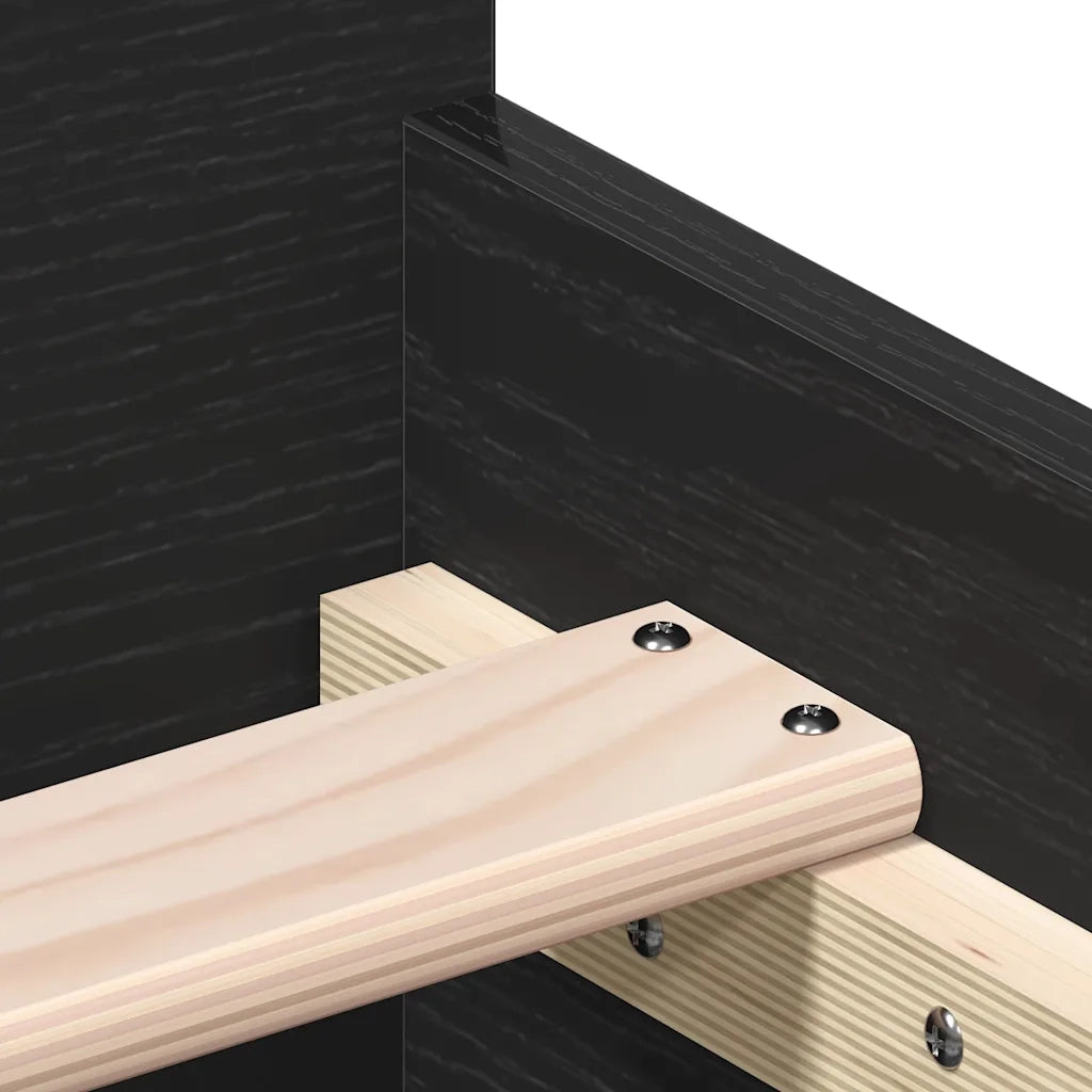 Giroletto senza Materasso Rovere Nero 75x190 cm in Truciolato 862312
