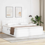 Letto con contenitore e LED con led Bianco Puro 160 x 200 cm
