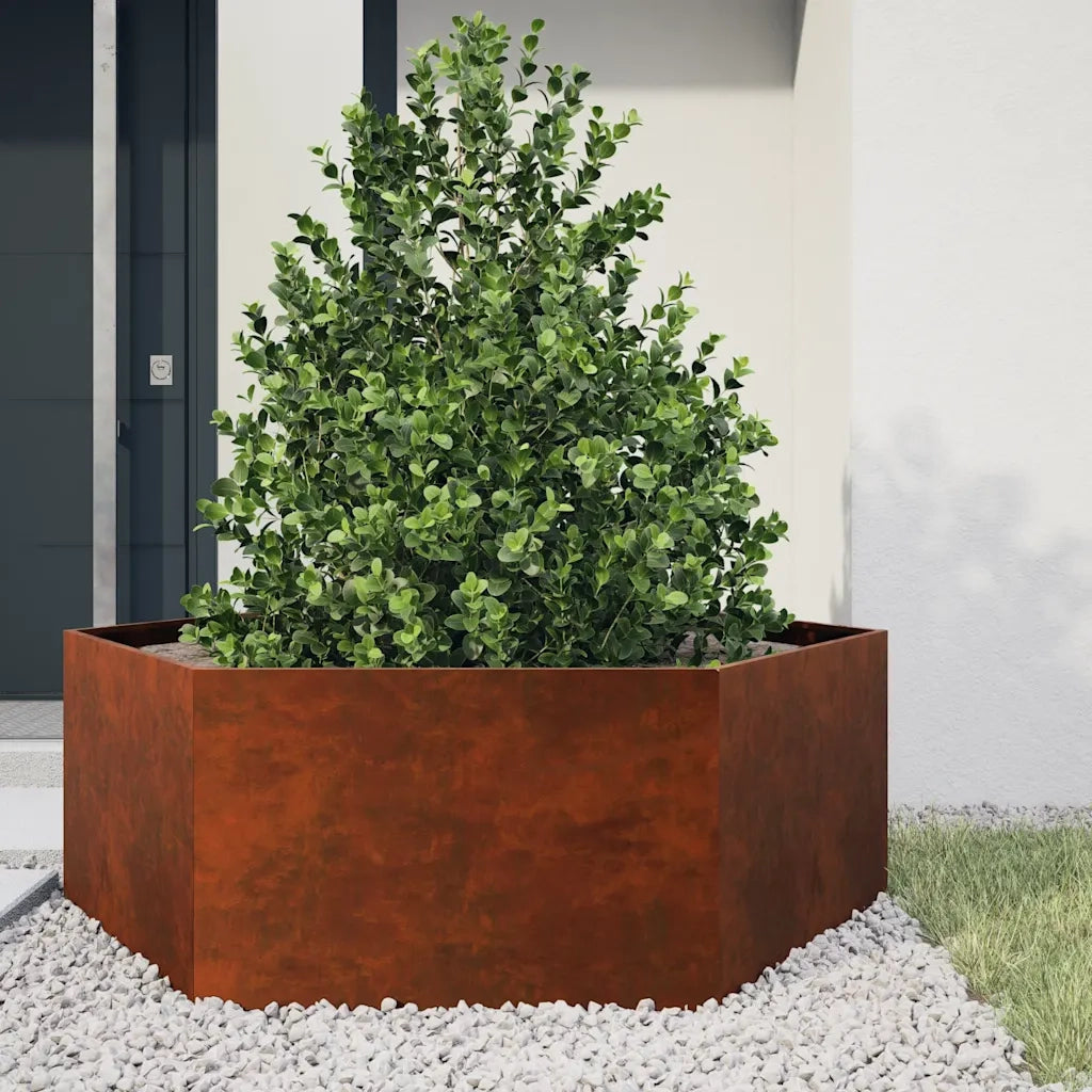 Fioriera Ruggine 138x120x45 cm Acciaio Corten 823677