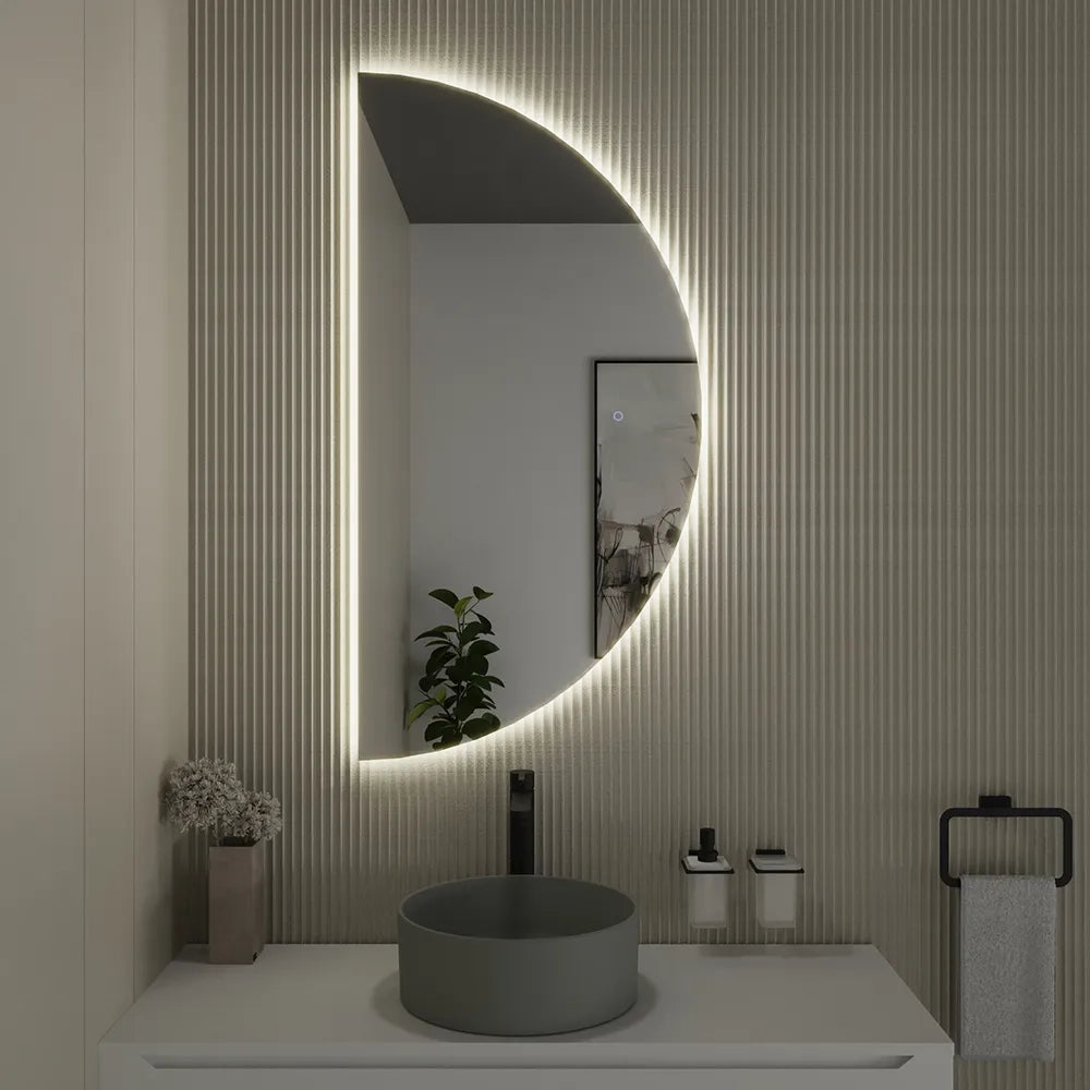 Specchio led 60x120 cm retroilluminato touch screen luce neutra| Luna