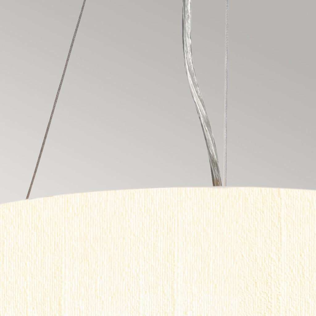 Lampada a sospensione Pearce paralume bianco cromo Ø36 3xE27