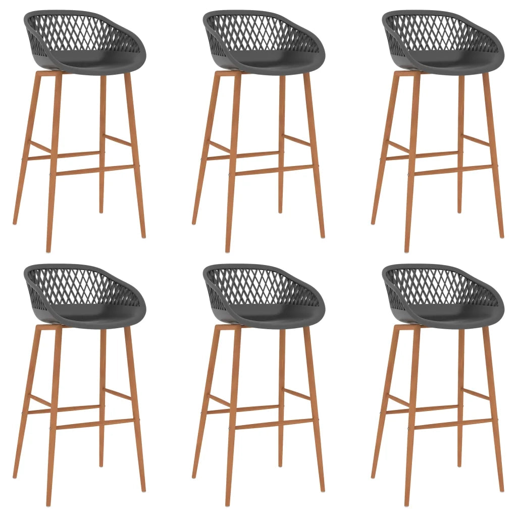 Set da Bar 7 pz Bianco e Grigio 3057450