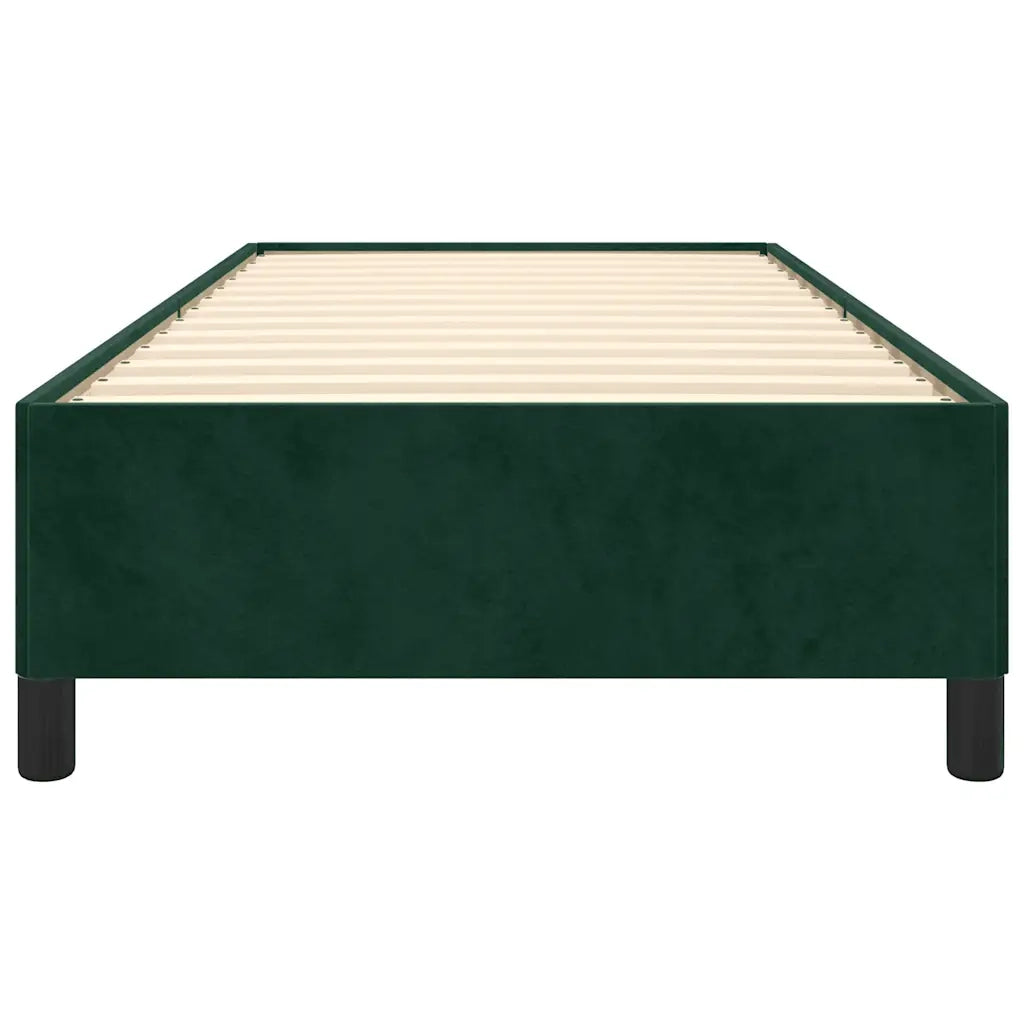 Letto singolo | Letto per adulti | Giroletto senza Materasso Verde Scuro 80x200 cm in Velluto