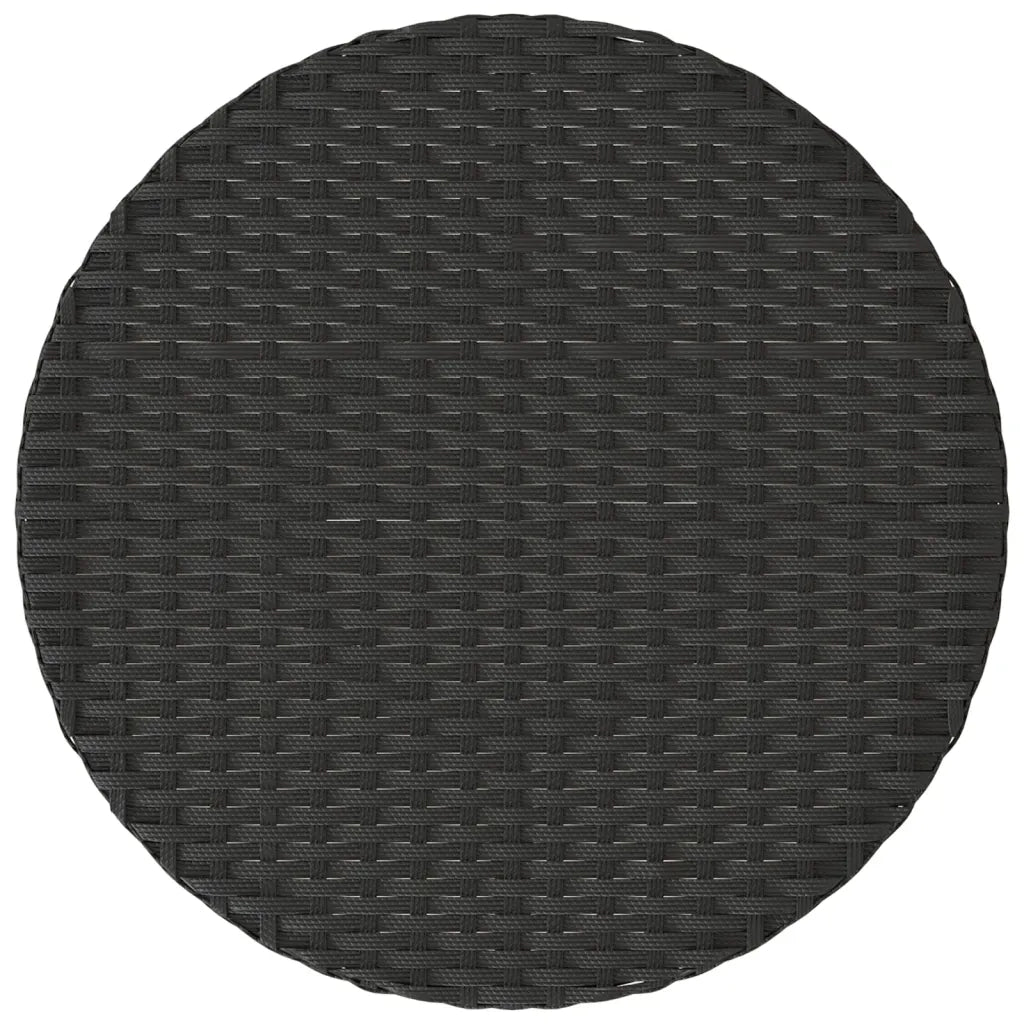 Set da Bistrò 3 pz con Cuscini Nero in Polyrattan 365272
