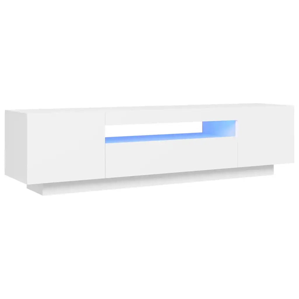Mobile Porta TV con Luci LED Bianco 160x35x40 cm 804427