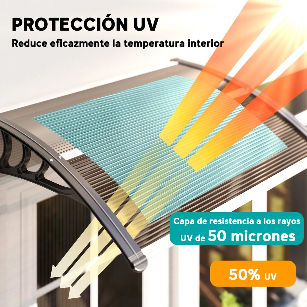 Tenda da Esterno per Porta e Finestra ¨C zephmum ¨C Marrone 75x100 cm
