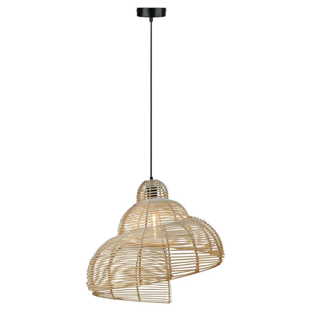 Lampada a sospensione rattan Ø60 E27 15W Shella Light Prestige