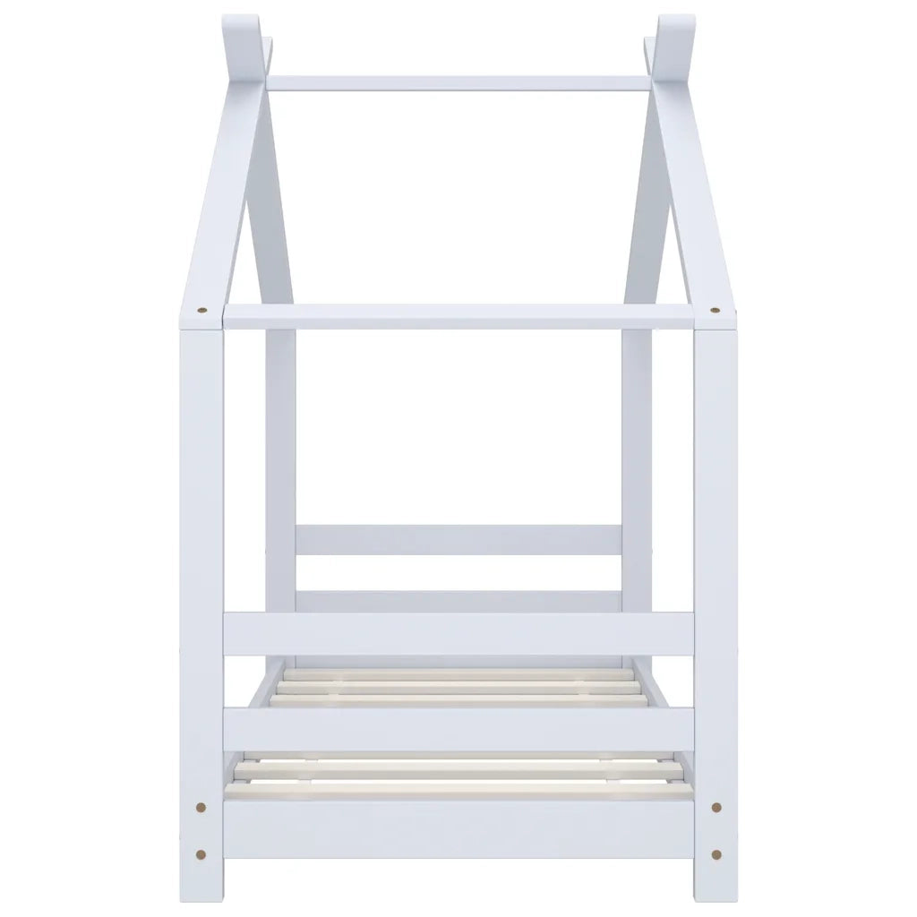 Giroletto per Bambini | Letto Infantile | Lettino Bianco in Massello di Pino 70x140 cm