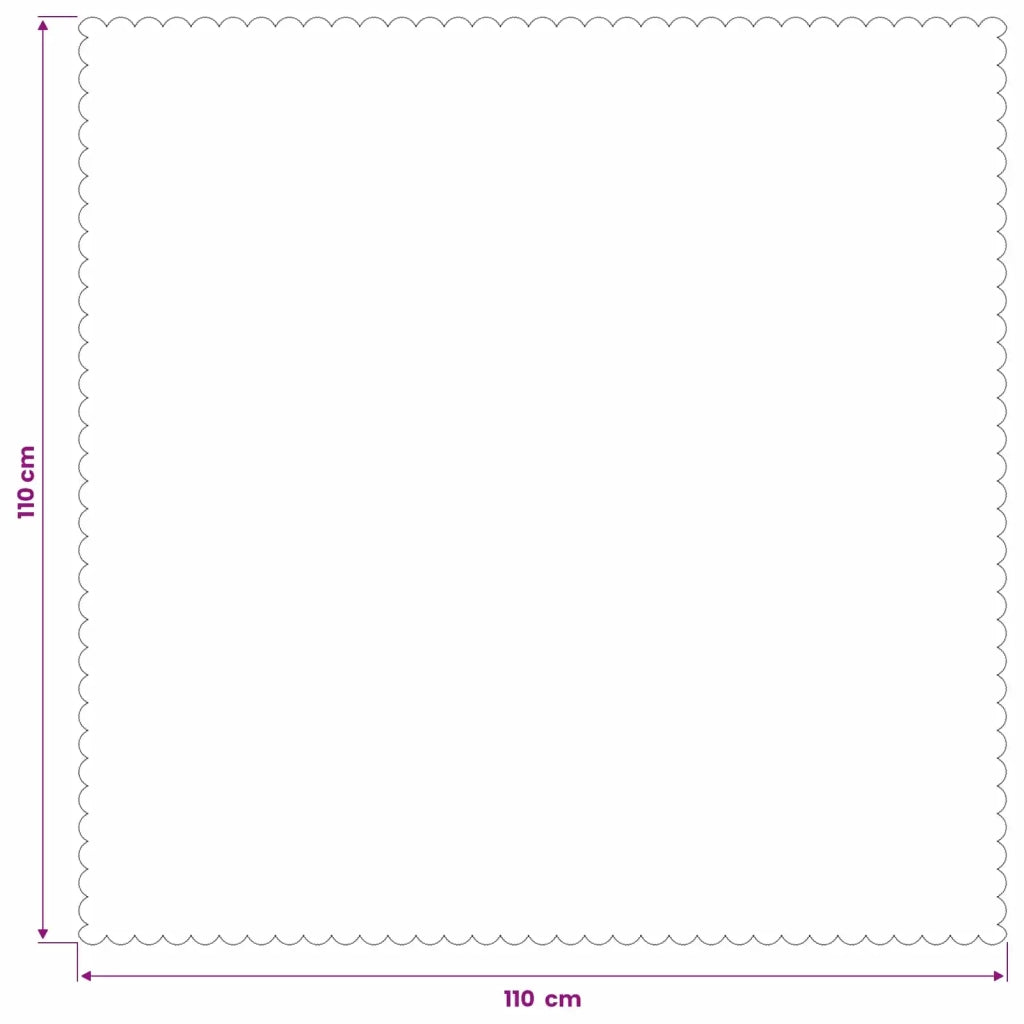 Tovaglia da Tavolo 5 pz Quadrato Bianco Crema 110 x 110 cm 42040419