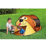 Trade Shop - Tenda Da Gioco Bambini A Forma Di Cane 2 Anni+ 182x96x81cm Interno Esterno 68108 -