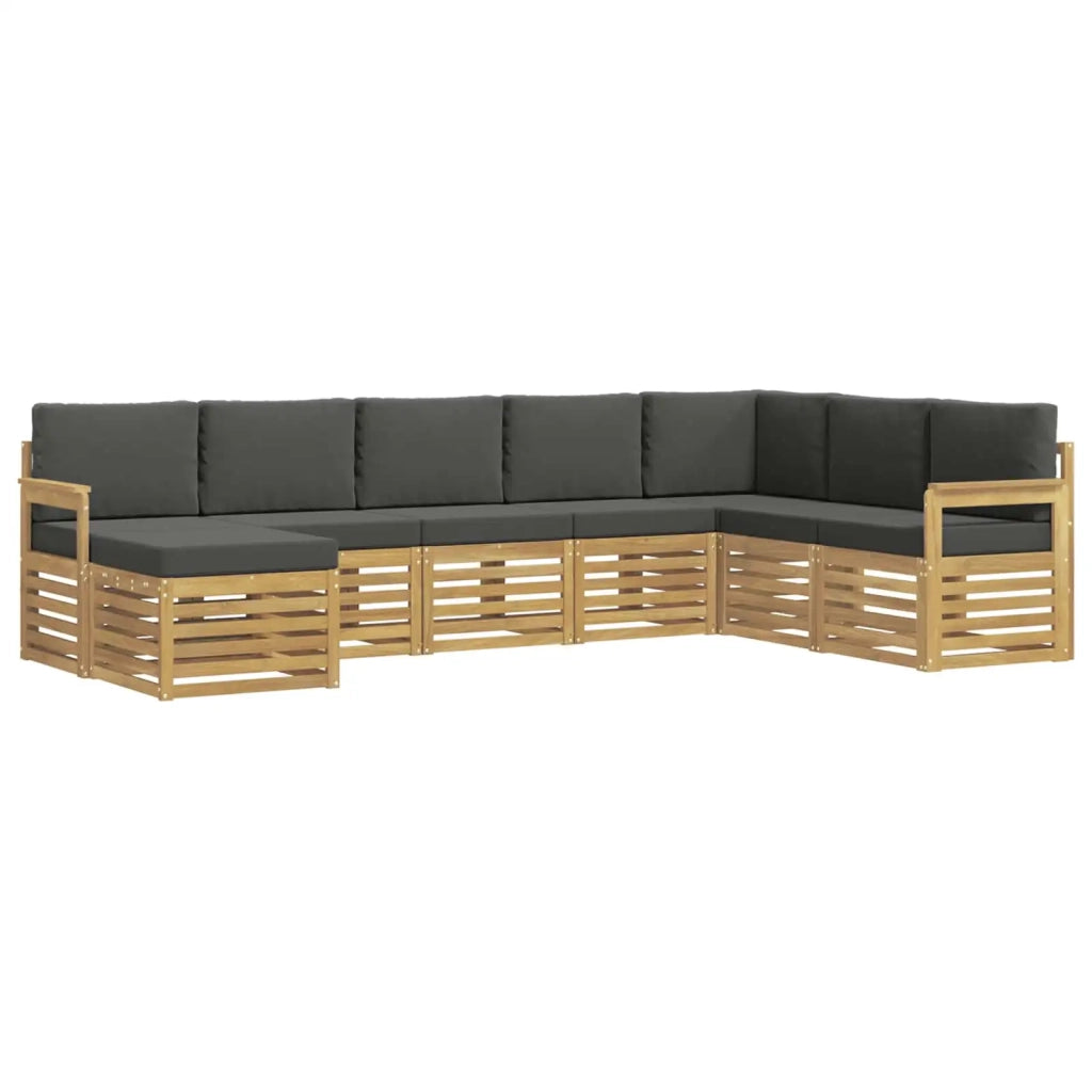 Set di divani da esterno 8 pcs Bianco e Antracite 3392302