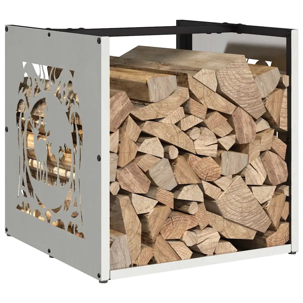 Rastrelliera per Legna da Ardere 40x40x40 cm in Acciaio Inox 864253