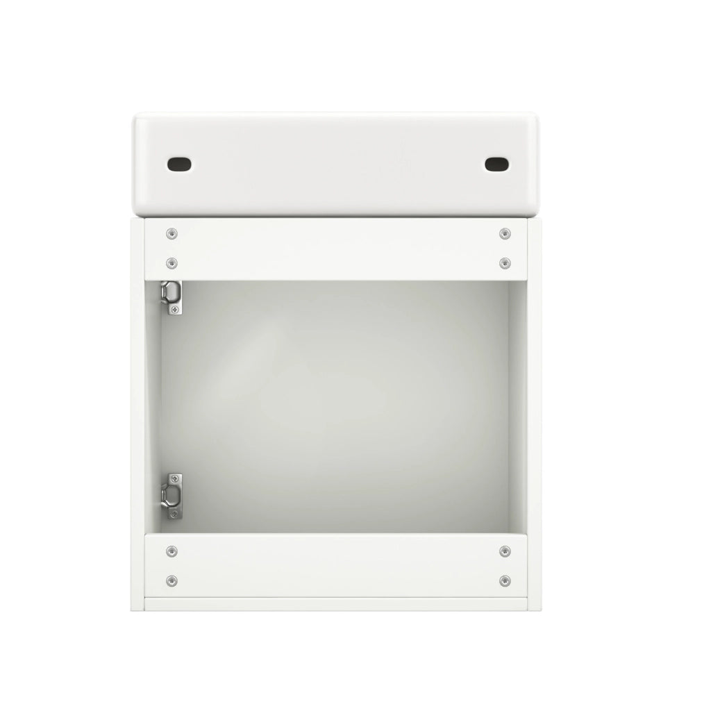 Mobile bagno con lavabo 46 cm; design tridimensionale; MDF bianco