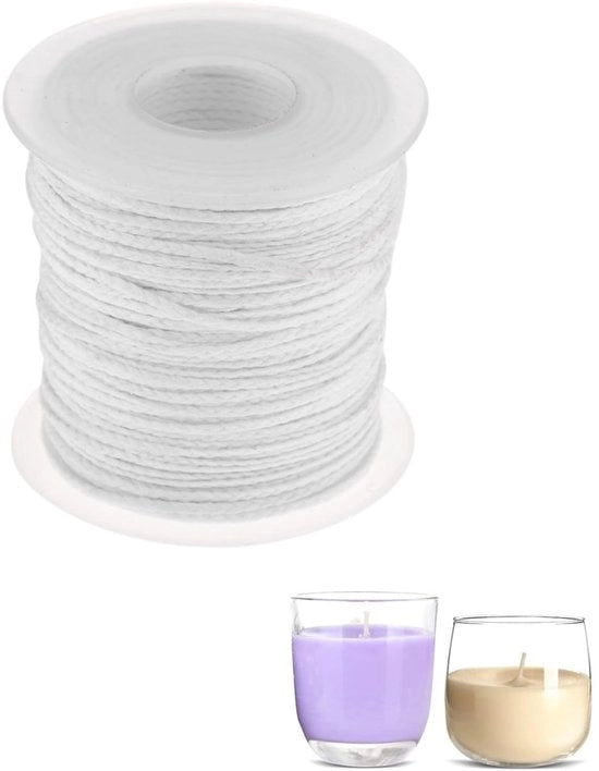 Fumogeno a cera in cotone 200FT - Accessori per candele in cera - Fumogeno per candele - Fumogeno a cera in cotone - Rilascio fumo zero - Facile da usare
