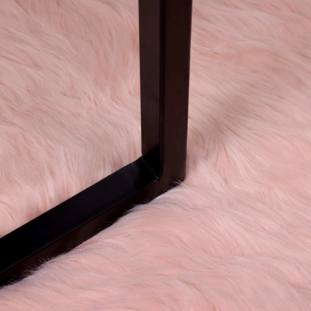 Tappeto in finta TAFALLA Rosa Ø 160 cm Poliestere 42021560