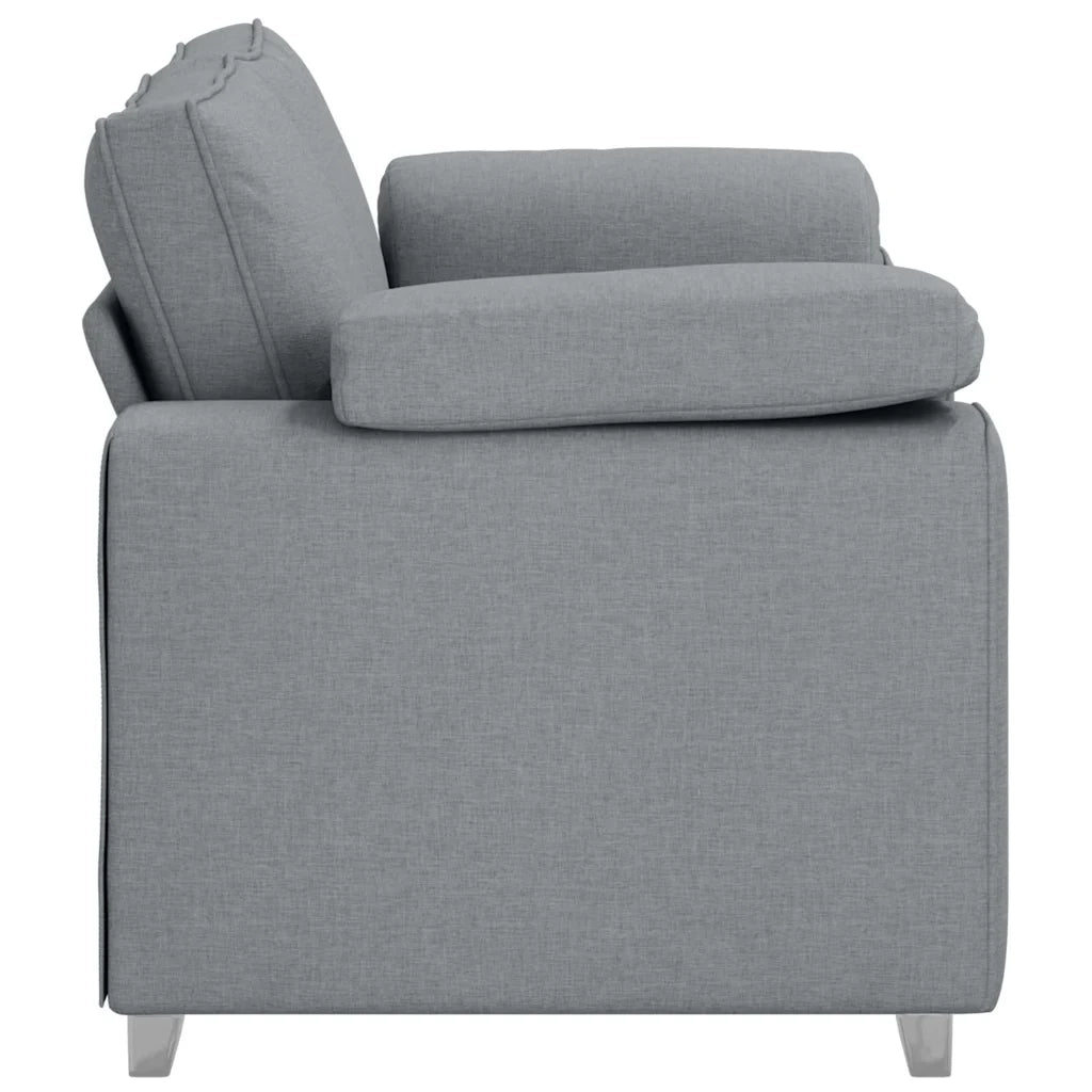 Divano a due posti Grigio chiaro 160 cm Tessuto 4105217