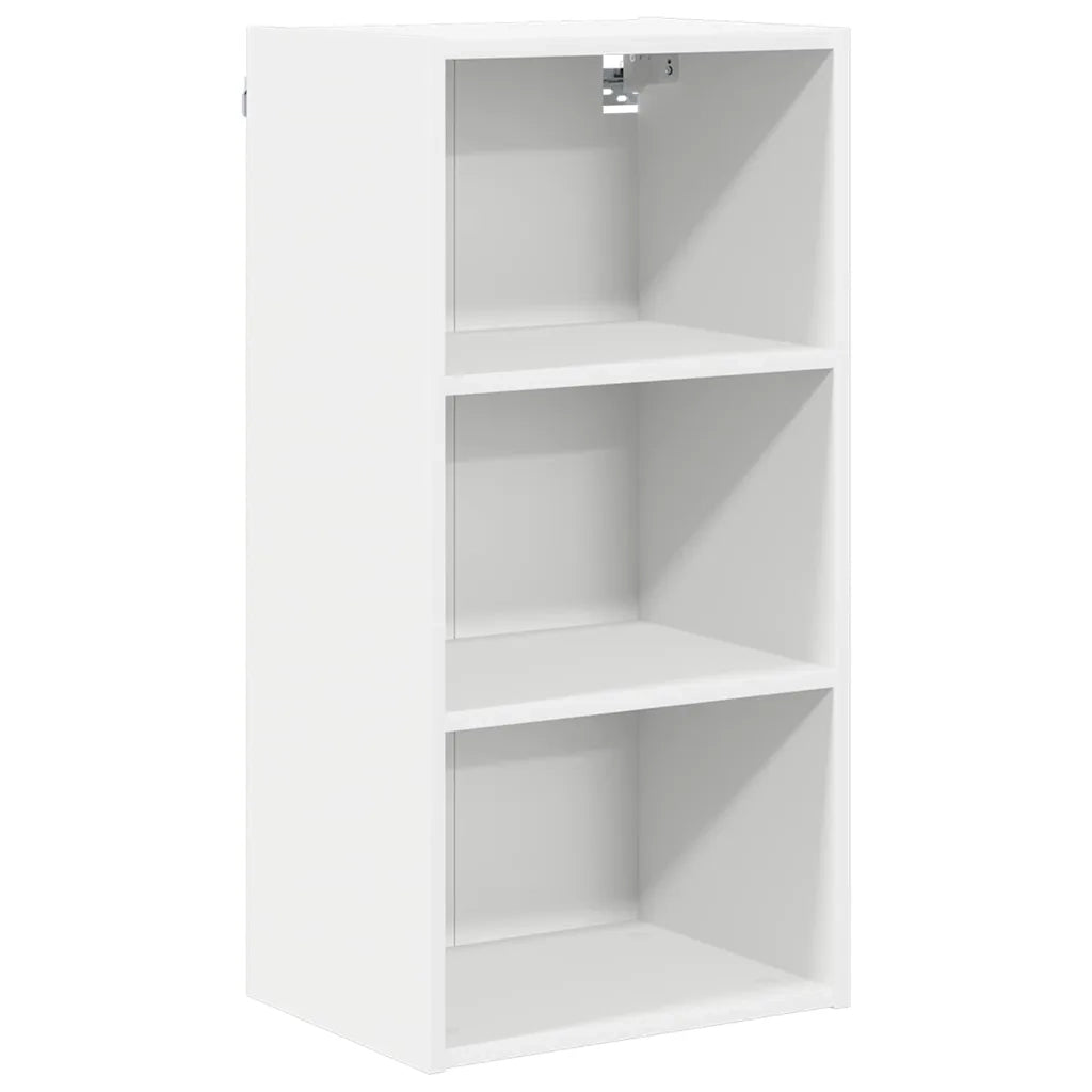 Mobiletto a parete moderno con ampio spazio contenitivo 40 x 29,5 x 80 cm legno composito bianco 02_0053481