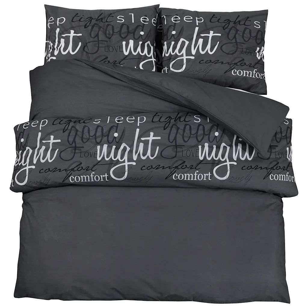 Set Copripiumino Nero 135x200 cm in Cotone 136529
