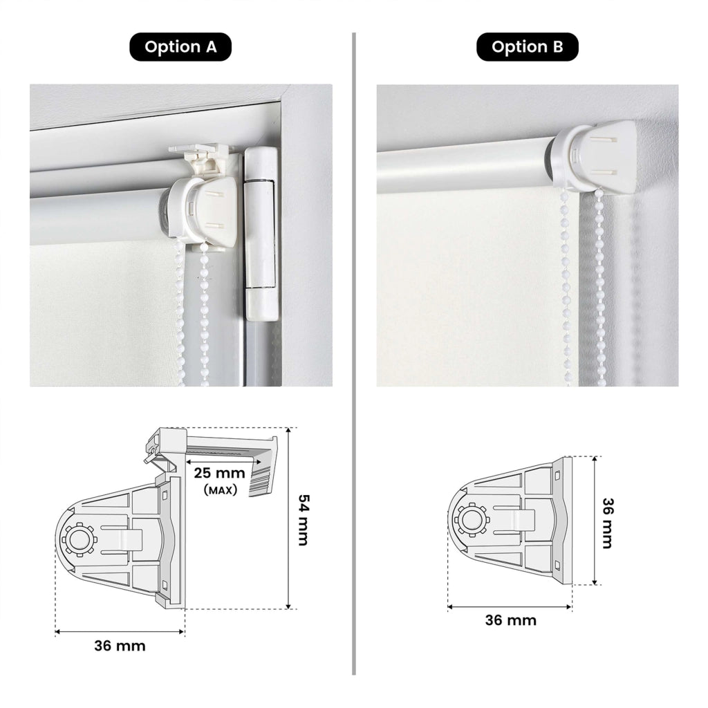 Tenda a Rullo Avvolgibile Oscurante EasyFix, Facile Da Installare, Fissaggio a Clip Senza Viti Bianco 75x180 cm