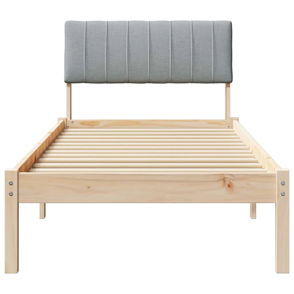 Letto singolo | Letto per adulti | Struttura del Letto Marrone e grigio chiaro 75 x 190 cm