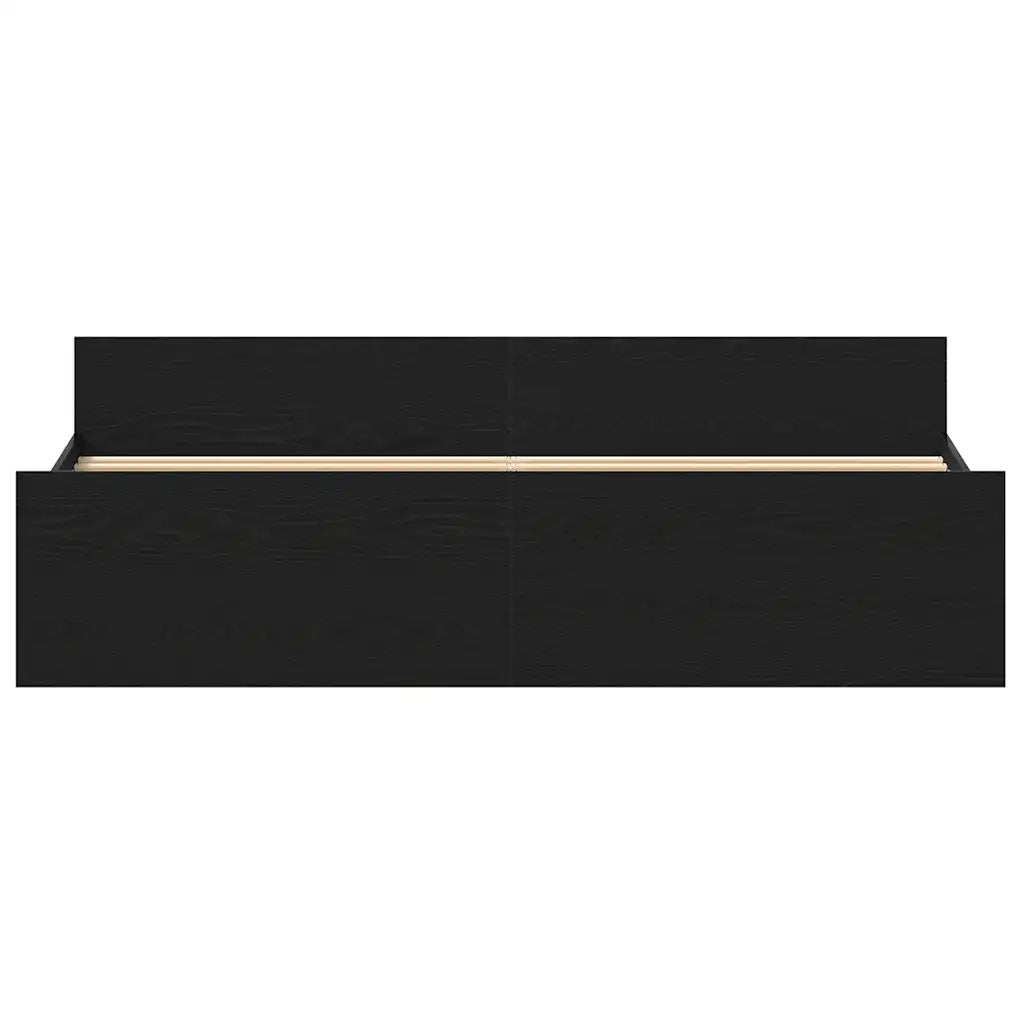 Letto matrimoniale | Letto per adulti | Struttura letto senza materasso in rovere nero 180x200 cm in legno composito