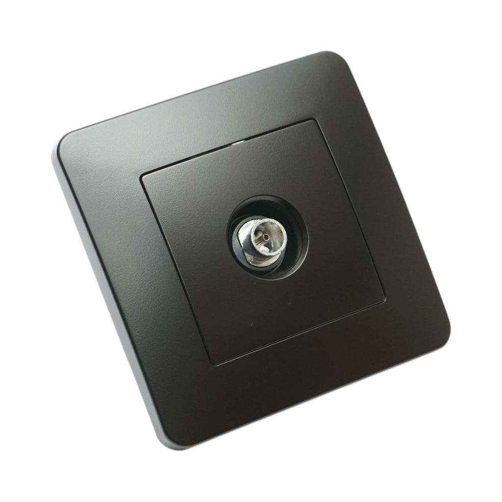 Presa TV da incasso nera PC 80x80mm