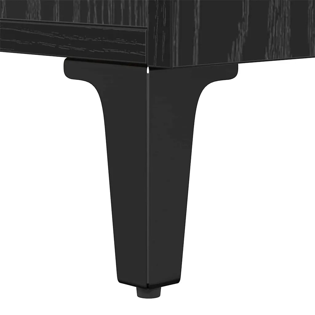 Armadietto per letto con cassetto Rovere Nero 40 x 35 x 47,5 cm 880569