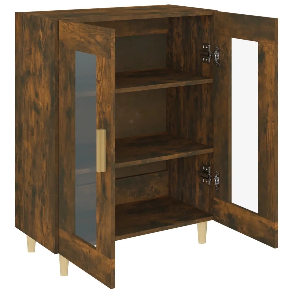 Credenza Rovere Fumo 69,5x34x90 cm in Legno Multistrato 817333